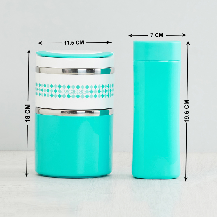 Nile-Stella Two-Tier Lunch Box with Water Bottle