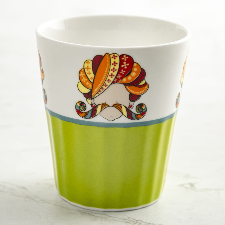 Fiesta Carson Printed Cutting Chai Cup Set - Set of 4 - 160 ml