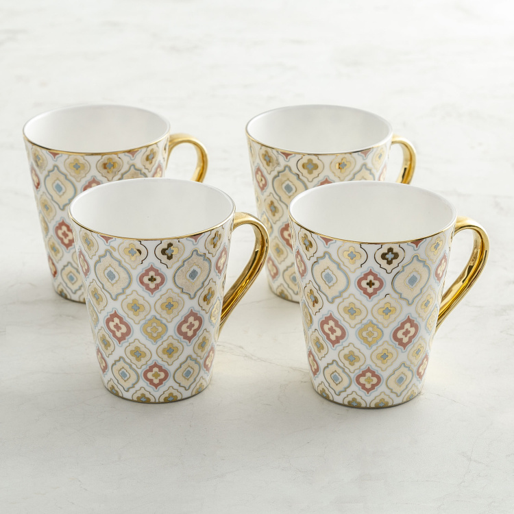 Jodhpur Goblin Printed Coffee Mug - Set of 4