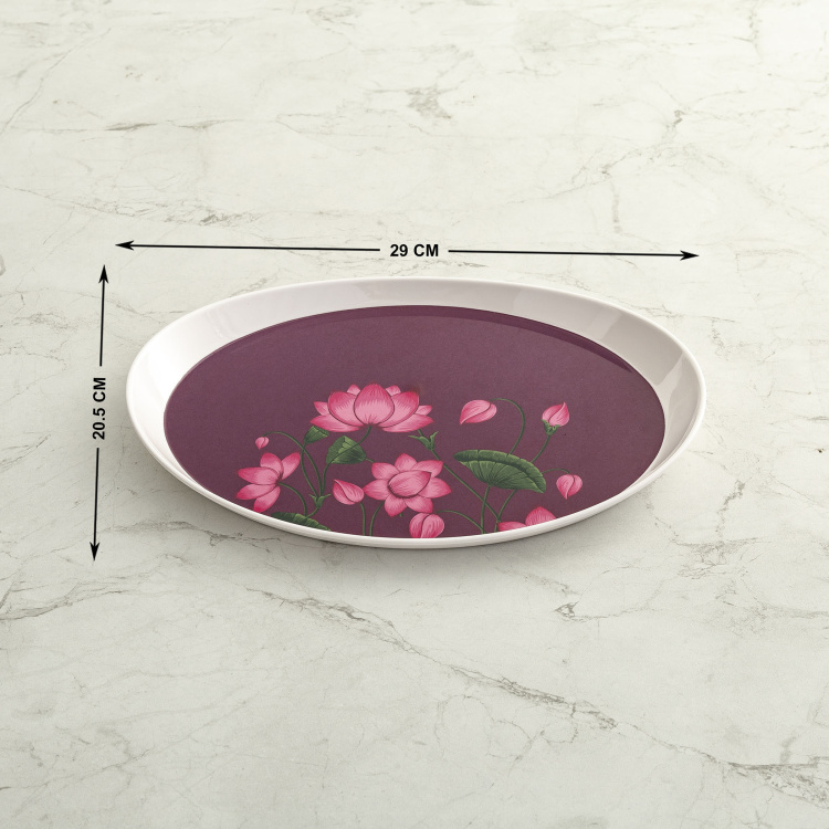 Sutra-Carson Floral Print 3-Piece Serving Tray Set