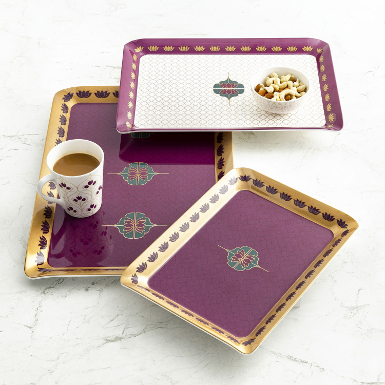 Sutra-Carson Printed 3-Piece Tray Set