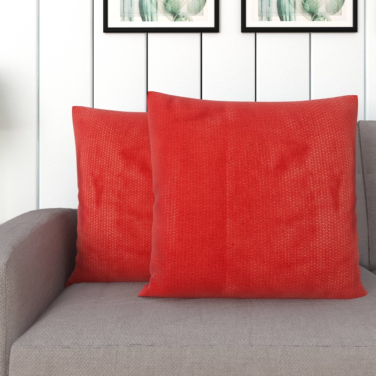 Snazzy Classy Textured Cushion Covers - Set of 2 - 40 x 40 cm