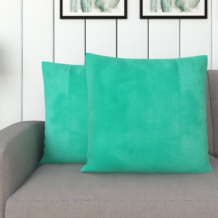 Snazz-Classy Textured Cushion Covers - Set of 2 -  40 x 40 cm