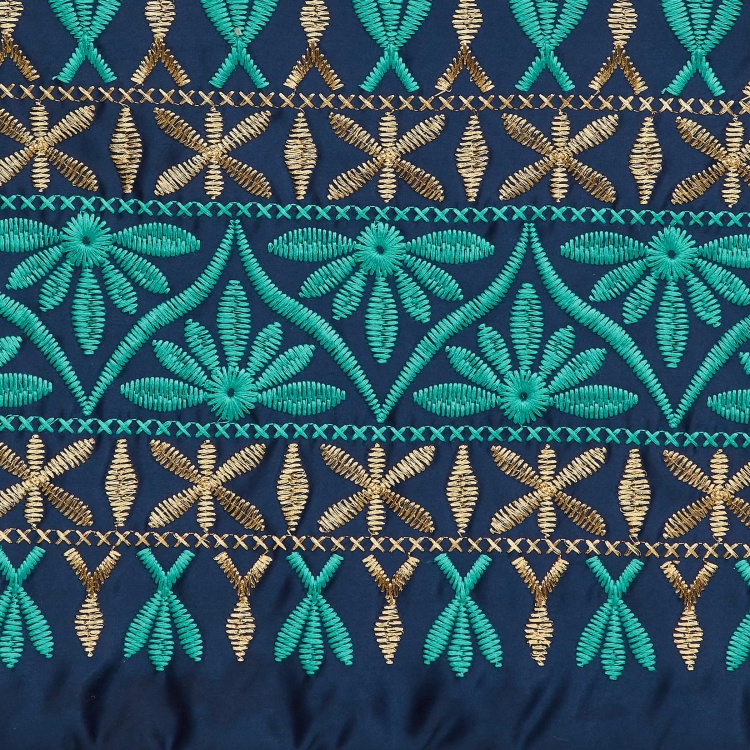 Moksha Olina Embroidered Cushion Cover- Set of 2- 50 X 30 cm