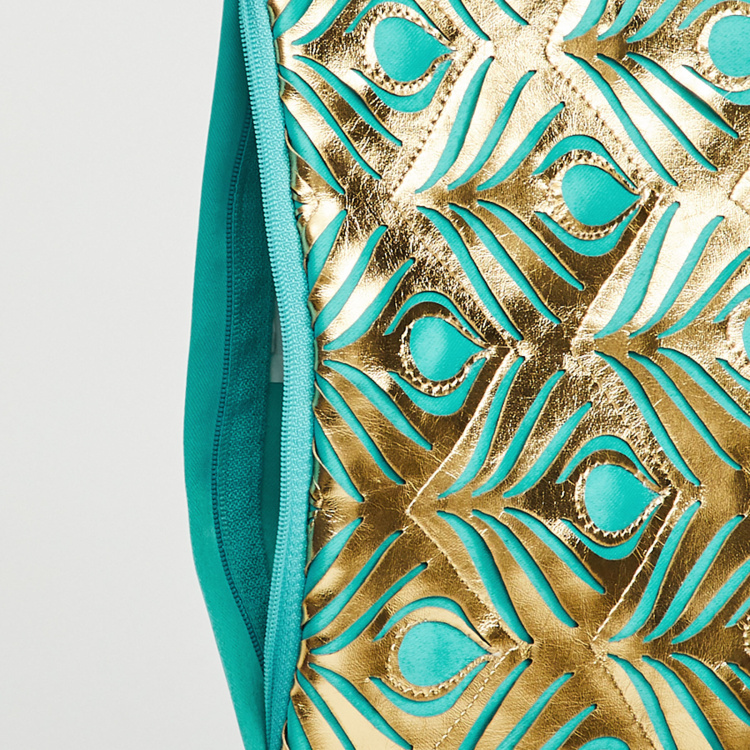 Moksha Plume Embellished Cushion Cover- Set of 2- 30 X 30 cm