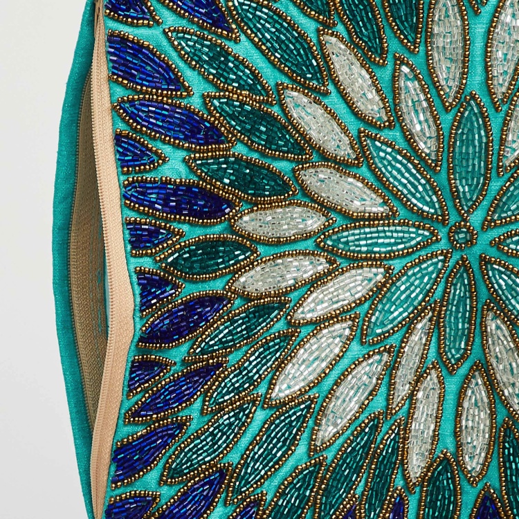 Moksha Glare Embellished Filled Cushion - 30 X 30 cm