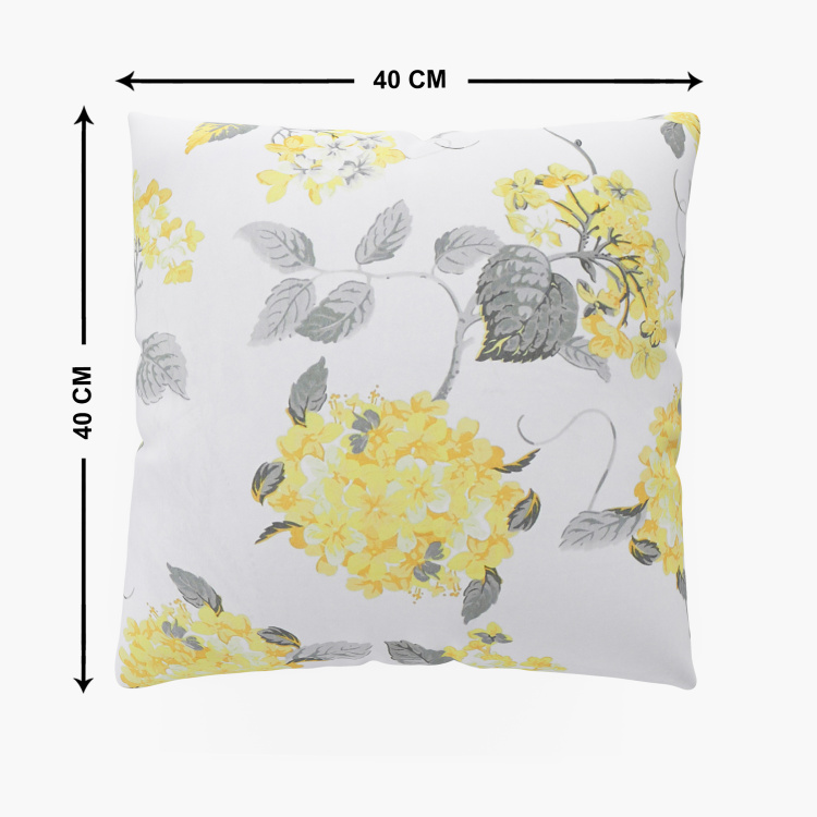 Lavish Floral Print Cushion Covers - Set of 2 - 40 x 40 cm