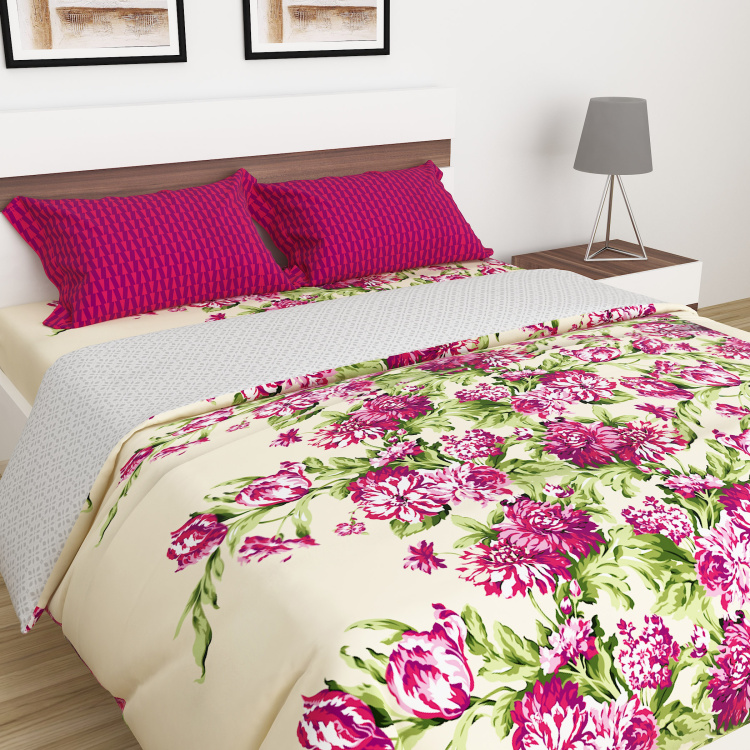 Marlin Floral Print 4-Piece Bed In A Bag Set - 228 x 254 cm