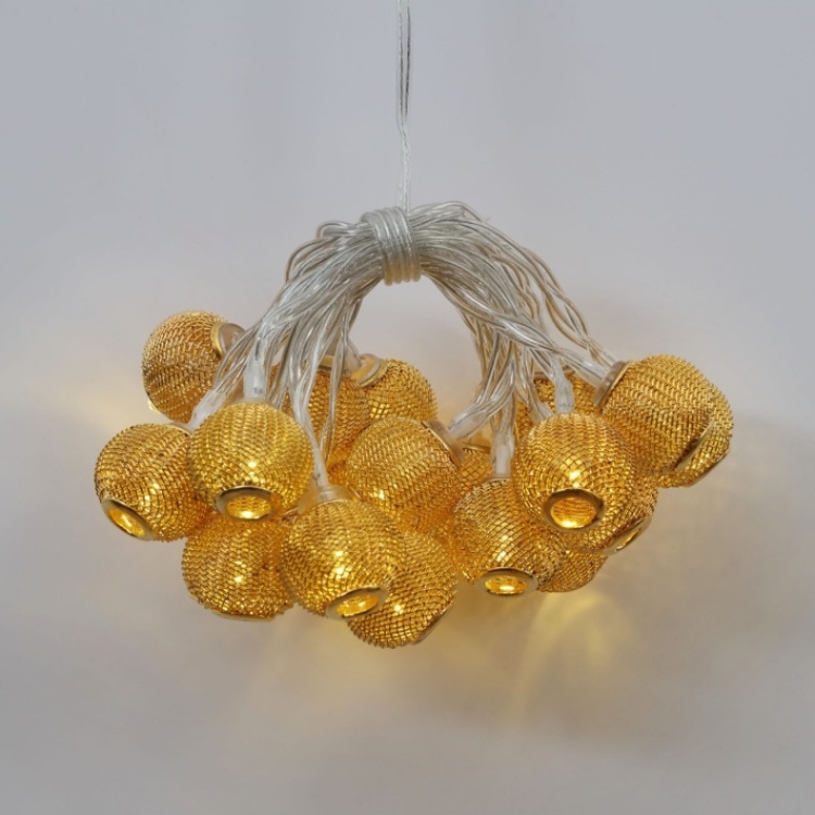 Serena-String Light Contemporary Hanging Lamp Metal - String Lights : 140 cm - Gold