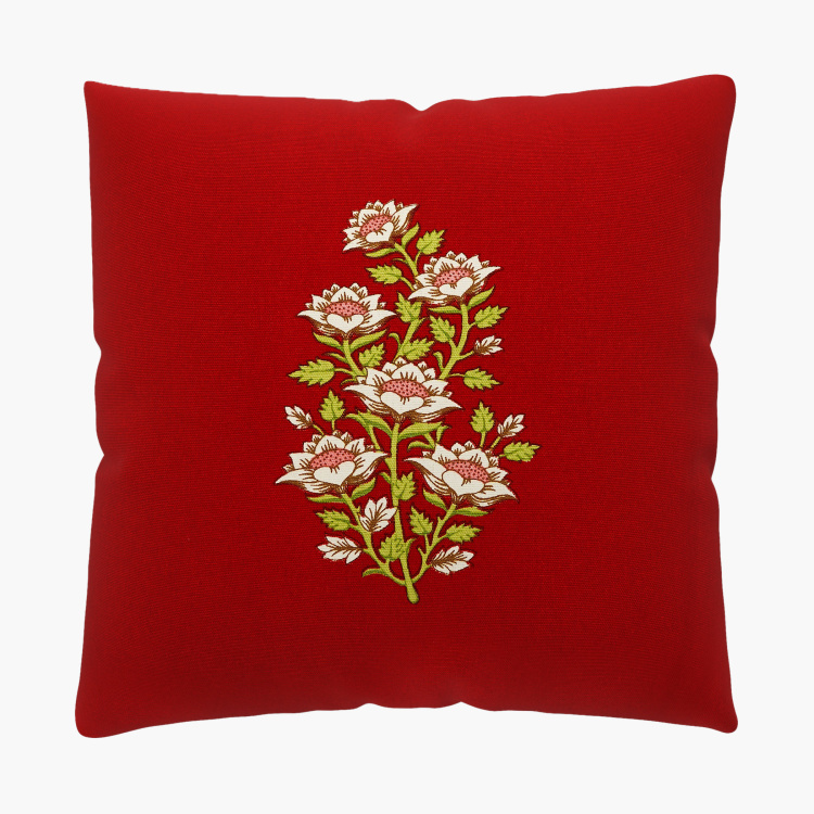 Saddle Floral Print Cushion Covers - Set of 2 - 40 x 40 cm