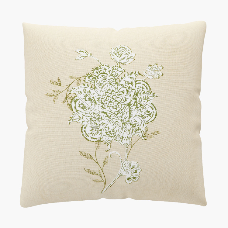 Saddle Floral Print Cushion Covers - Set of 2 -  40 x 40 cm