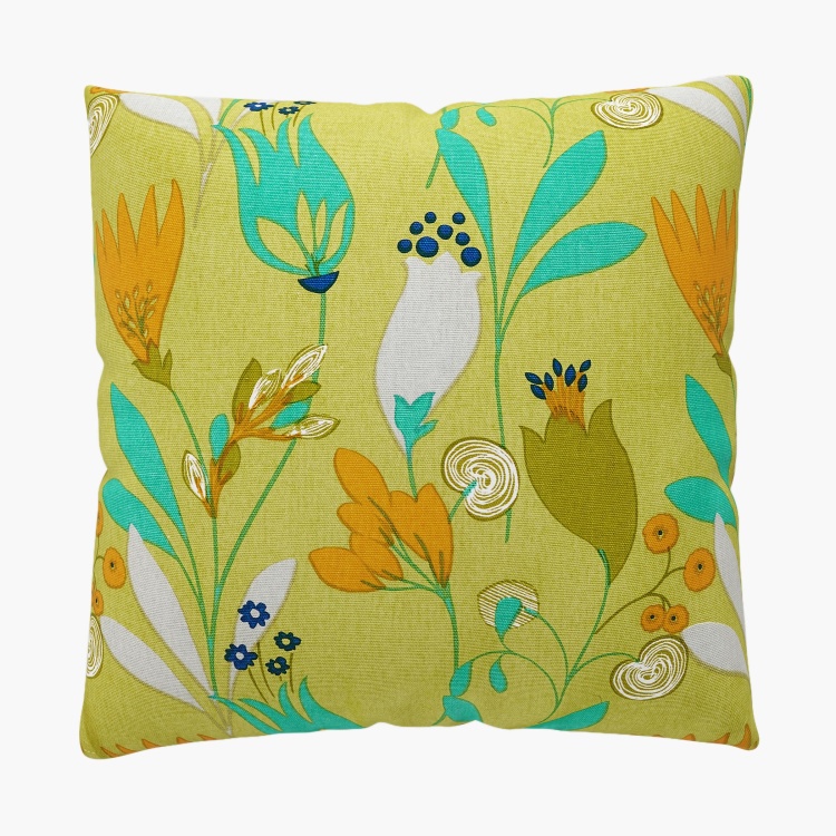 Saddle Floral Print Cushion Covers - Set of 2 - 40 x 40 cm