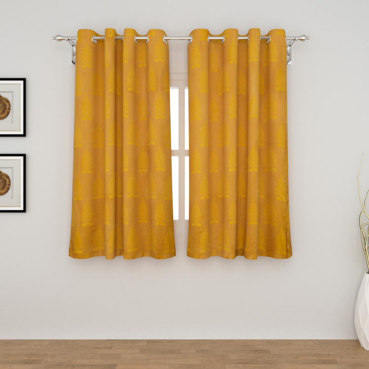 Seirra Jacquard Patterned Blackout Window Curtain Pair - 110 x 160 cm