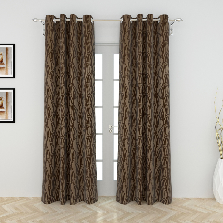 Seirra Fancy Contemporary Polyester Door Curtain  : 225 cm x 110 cm Multicolour