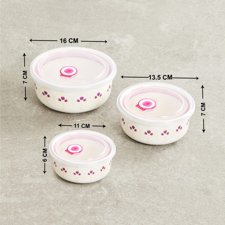Mandarin Printed Serving Bowls - Set of 3 - 620 ml