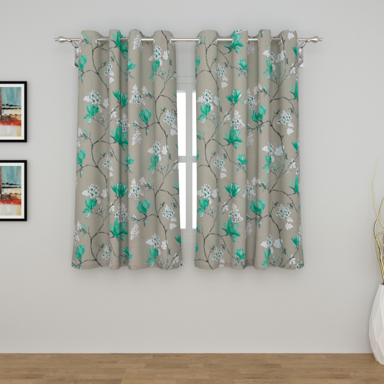 Saddle Printed Semi-Blackout Window Curtain Pair - 120 x 160 cm