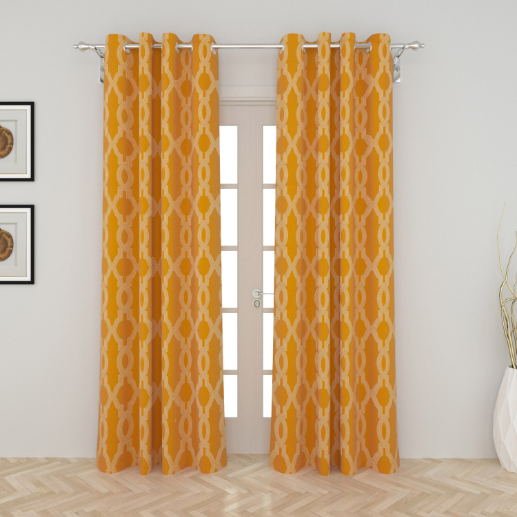 Saddle Printed Door Curtain Pair - 120 x 225 cm