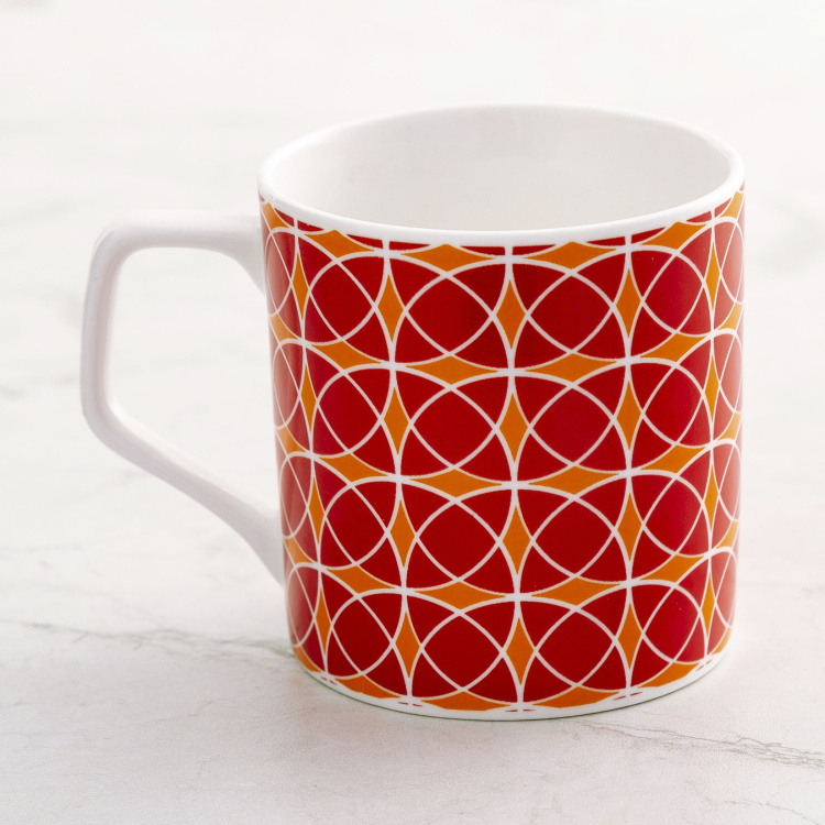 Mandarin-Shalimar Set of 6 Printed Coffee Mugs - 230 ml