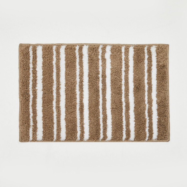 Spinel Textured Polyester  Tufted Bathmat  : 42 cmL x 62 cmW  Beige