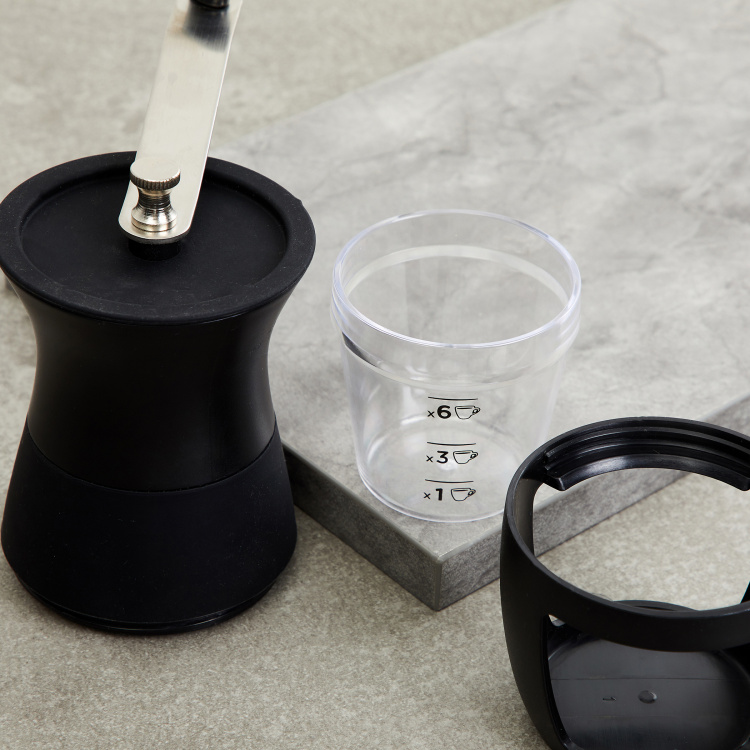 Regent-Caffeina Solid Coffee Makers - Plastic - Manual Coffee Grinder - 15 cm  L x 8 cm  W x 16 cm  H - Black
