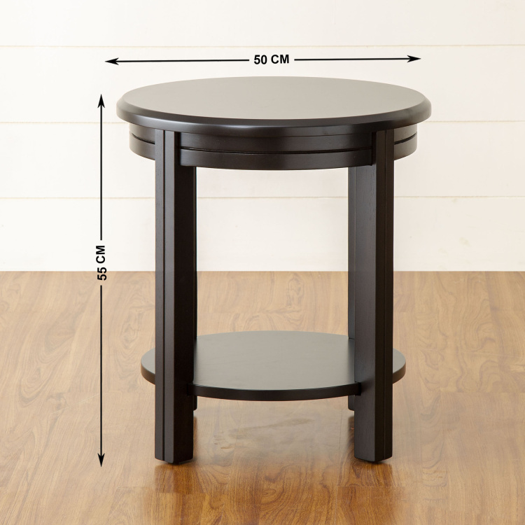 Montoya Round End Table - Brown