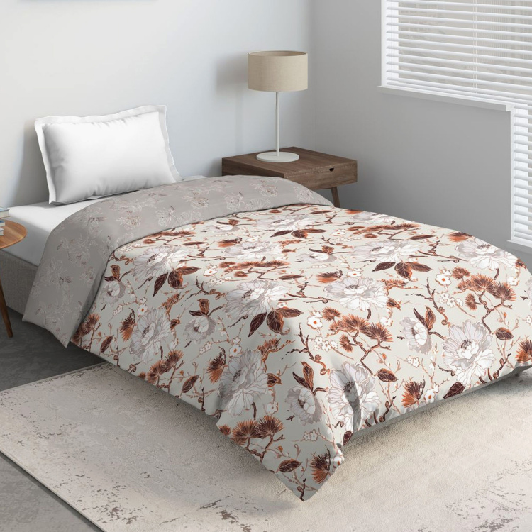 D'DECOR Zeta Floral Print Single Comforter - 229 x 152 cm