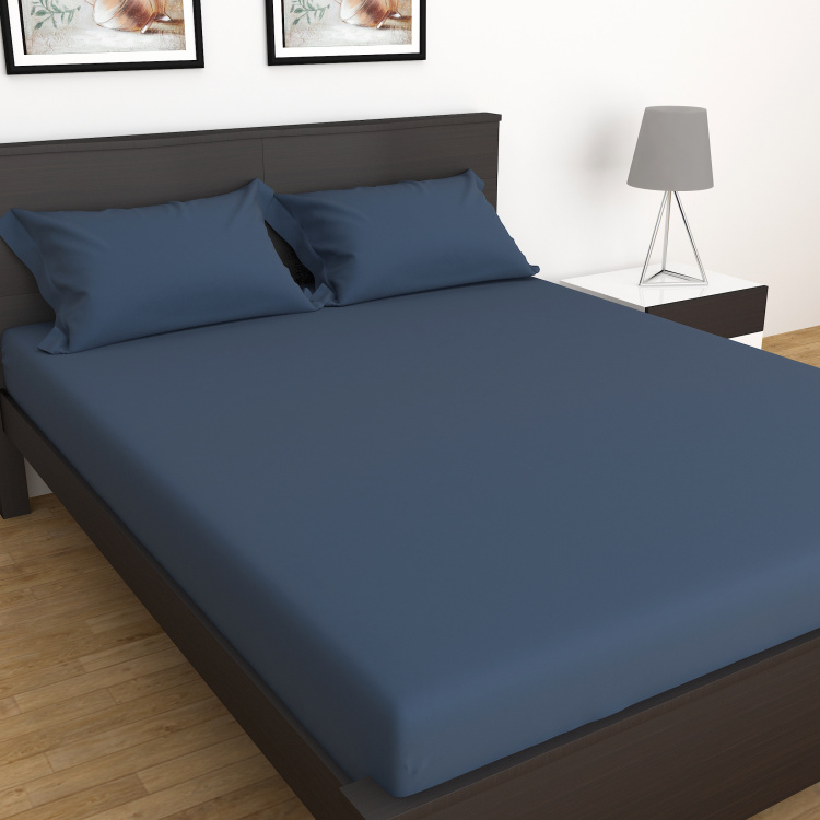 Alaska 3-Pc. Solid Queen Size Flat Bedsheet Set - 150 x 195 cm