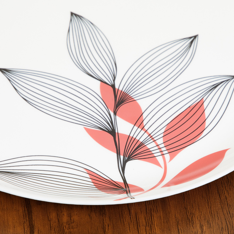 Cosmos-Bella Leaf Print Dinner Plate