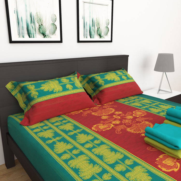 PORTICO Neeta Lulla Printed 7-Piece Bedding and Towel Combo Set - 224 x 254 cm