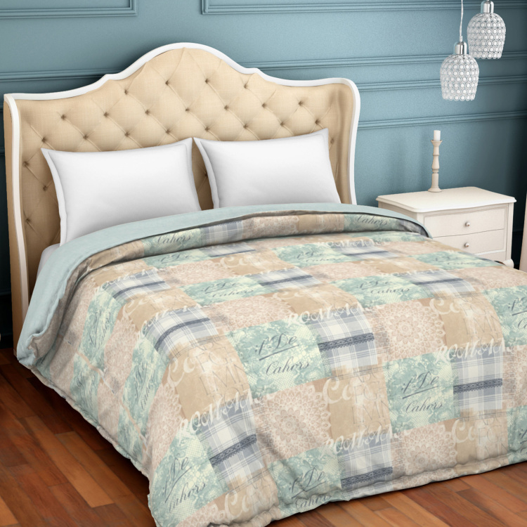 SPACES Organic Cotton Printed Double Bed Comforter - 224 x 270 cm