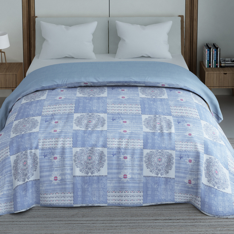 SPACES Geostance Printed  Double Bed Comforter - 224 x 270 cm