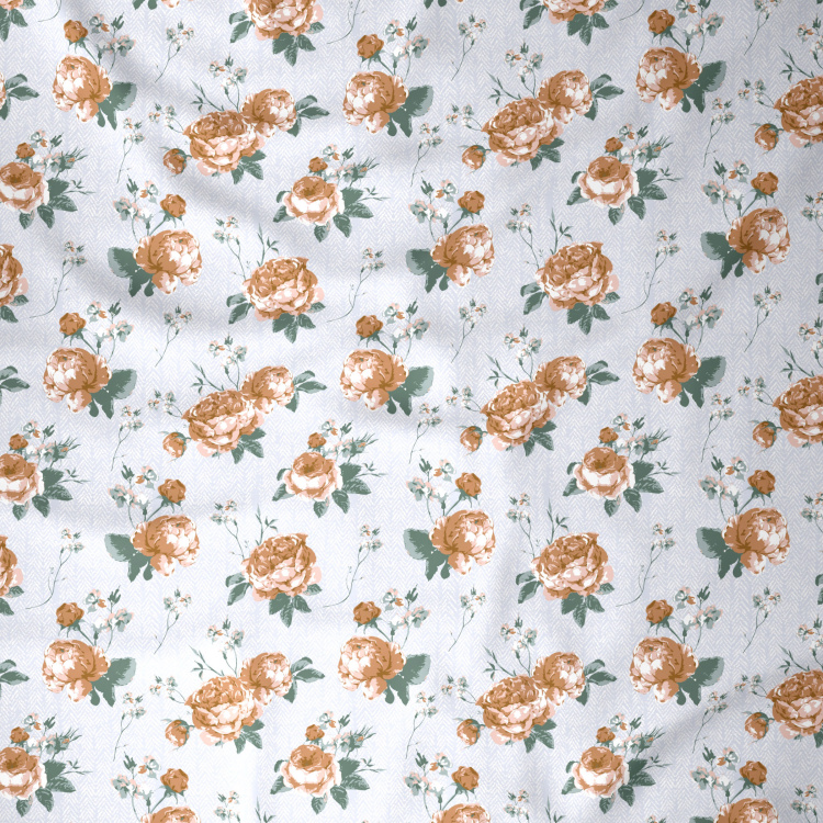 MASPAR Superfine Floral Print 3-Piece Bedsheet Set - 275 x 224 cm