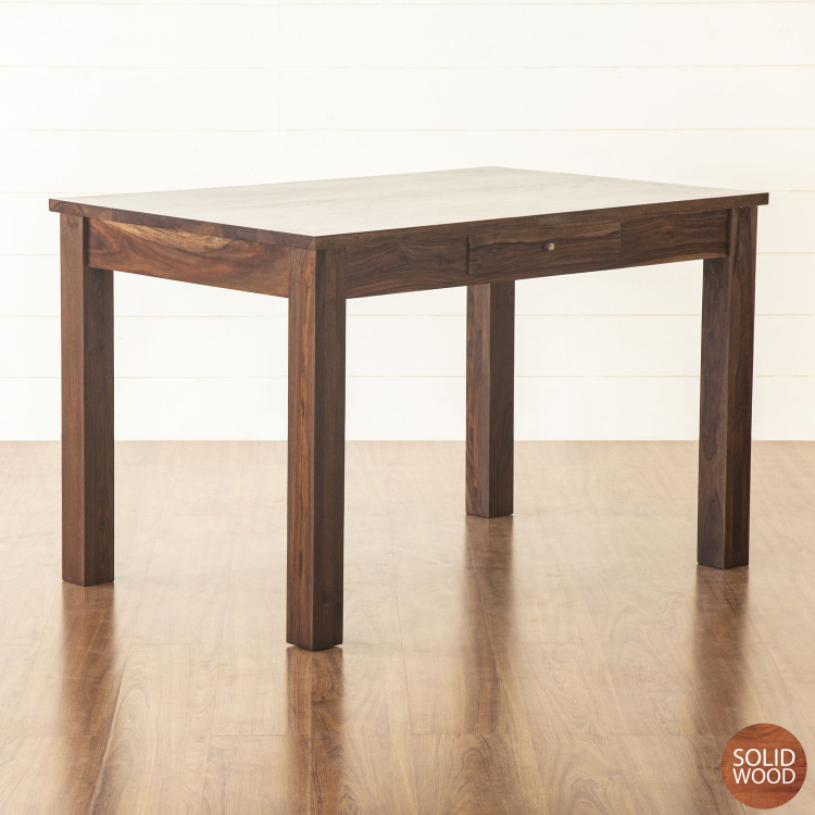Veda 4 Seater Sheesham Wood Dining Table Without Chairs Brown