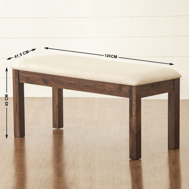 Veda Solid Dining Bench - Brown