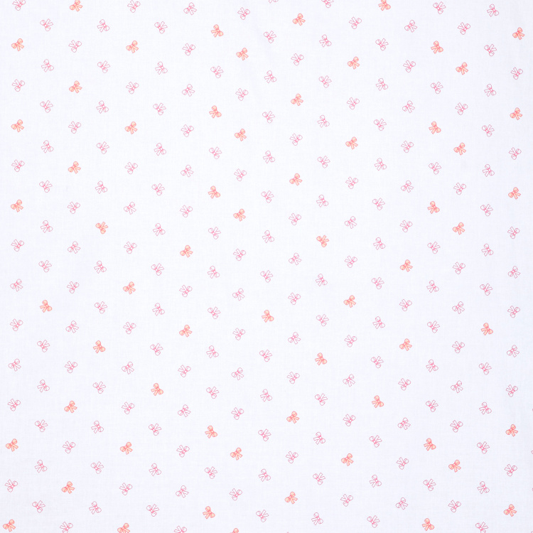 Slate Bow Printed 2-Pc. Flat Single Bedsheet Set - 152 X 228 cm