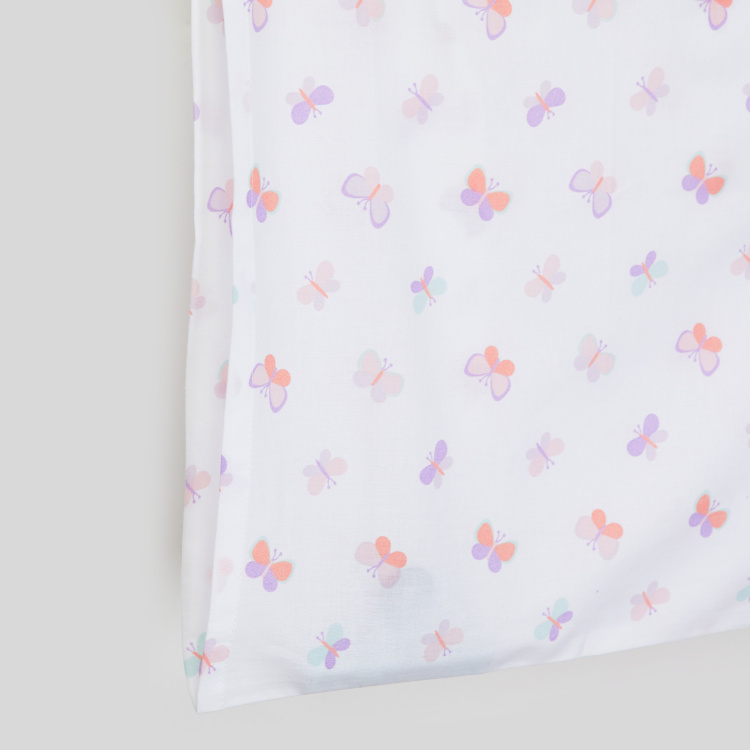 Slate Butterfly Print 2-Pc. Single Bedsheet Set - 152 x 228 cm