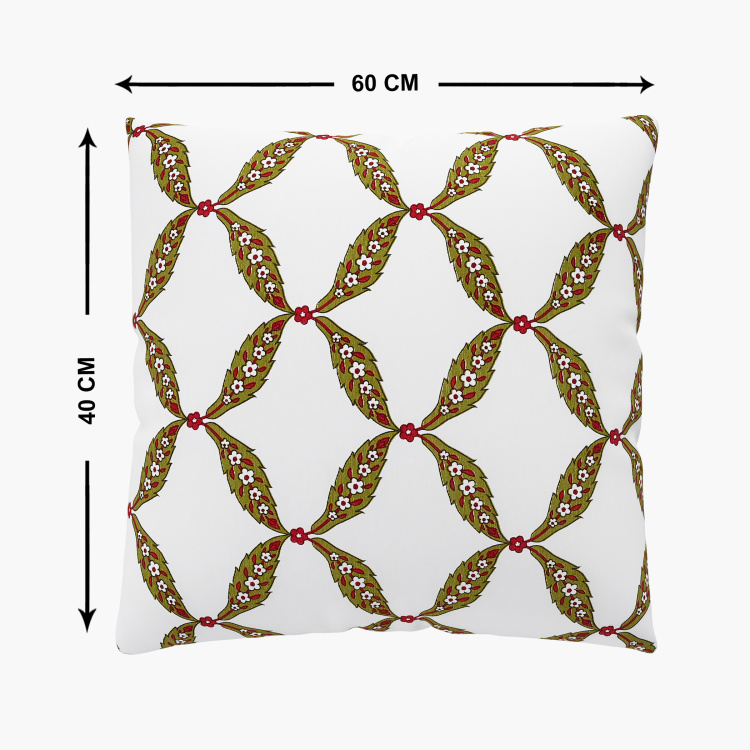 Hewa Printed Polyester Cushion Cover  : 40 cm x 40 cm Multicolour