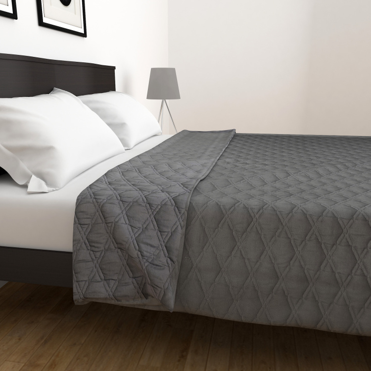 Colour Connect Textured Double Bed Quilt - 228 x 254 cm