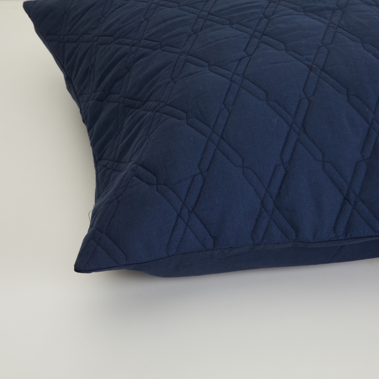 Colour Connect Quilted Cushion Covers- Set of 2- 65 x 65 cm