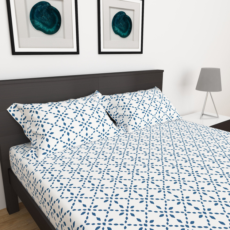 My Bedding 3-Pc. Printed King Size Fitted Bedsheet Set - 180 x 195 cm