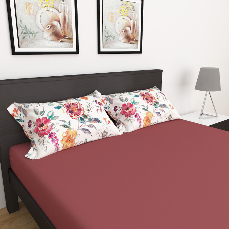 My Bedding 3-Pc. Solid Queen Size Fitted Bedsheet Set - 150 x 195 cm
