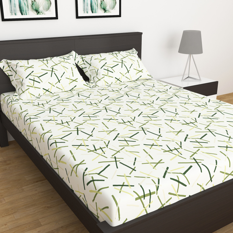My Bedding Printed Cotton Pillow Cover  : 70 cm x 45 cm  : Double Bedsheet  : 274 cm x 228 cm Multicolour
