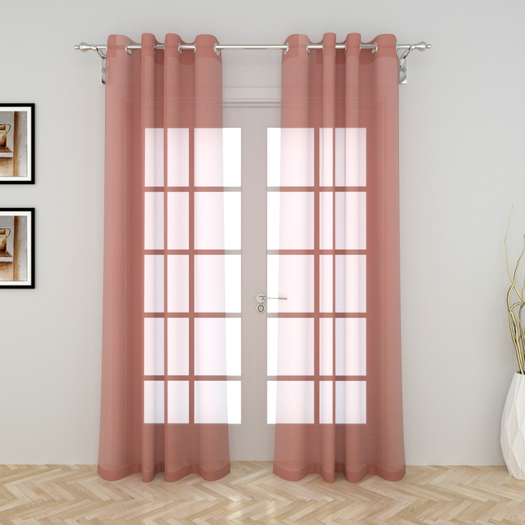 Colour Connect Solid Door Curtains - Set Of 2 Pcs - Polyester - 225 cm x 110 cm - Multicolour