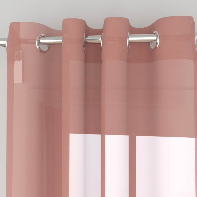 Colour Connect Pink Solid Window Curtains - 160x110cm - Set of 2