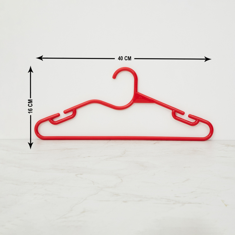Azure Solid Polypropylene  Cloth Hangers  :  4 cmL x 6 cmH  Red