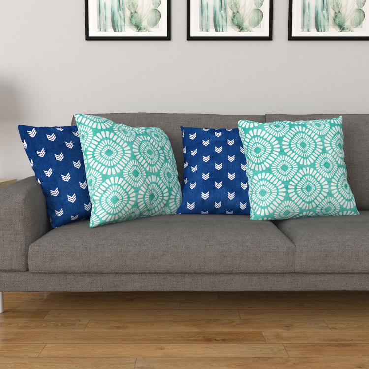 Spinel Printed Cushion Covers - Set of 4 Pcs - 40x40 cm