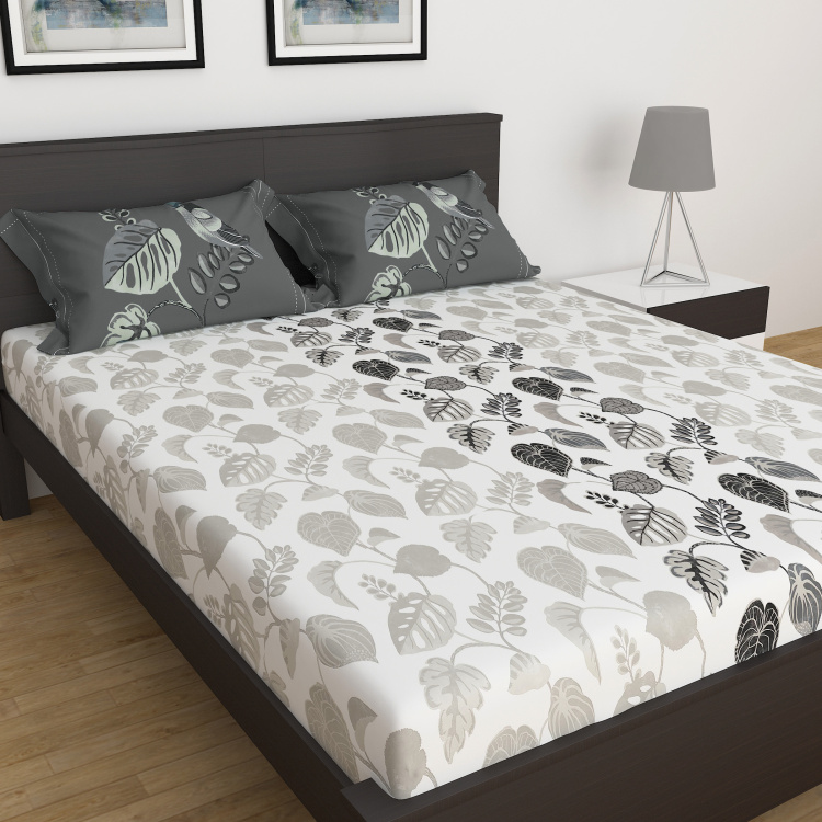 Mandarin Printed 3-Pc. King Size Fitted Bedsheet - 180 x 195 cm