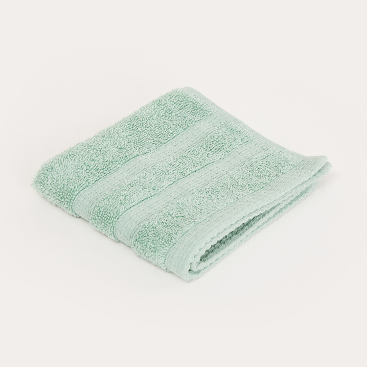 Organic Plush Solid Single Pc. Face Towel - 30 cm x 30 cm - Cotton - Multicolour - 550GSM