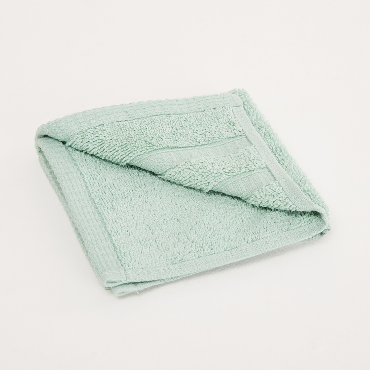 Organic Plush Solid Single Pc. Face Towel - 30 cm x 30 cm - Cotton - Multicolour - 550GSM