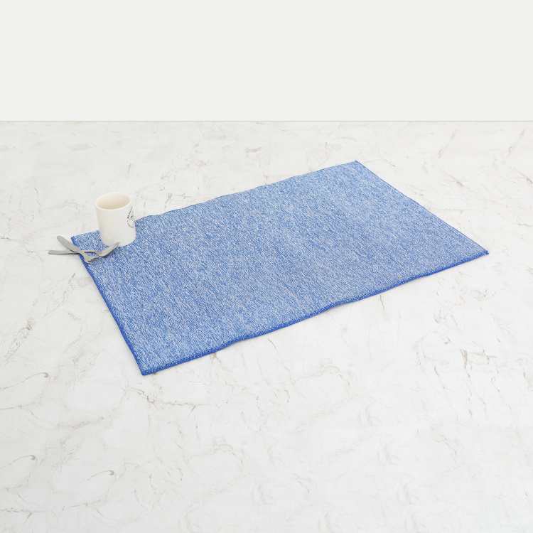 Raisa Retro - Blue Textured Dish Drying Mat
